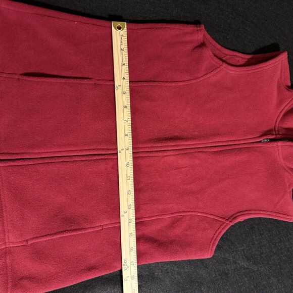 Rare Vintage LL Bean Red Fleece Vest New With Tags Womens Size Medium - Picture 9 of 14